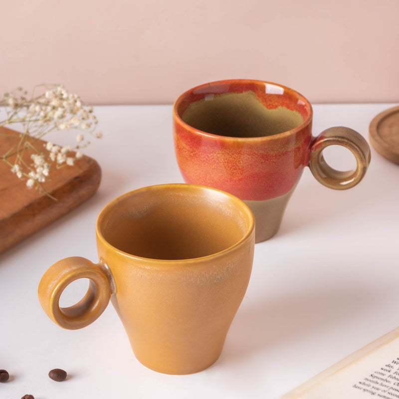 Rustic Bicolour Cup 200 ml- Tea cup, coffee cup, cup for tea | Cups and Mugs for Office Table & Home Decoration