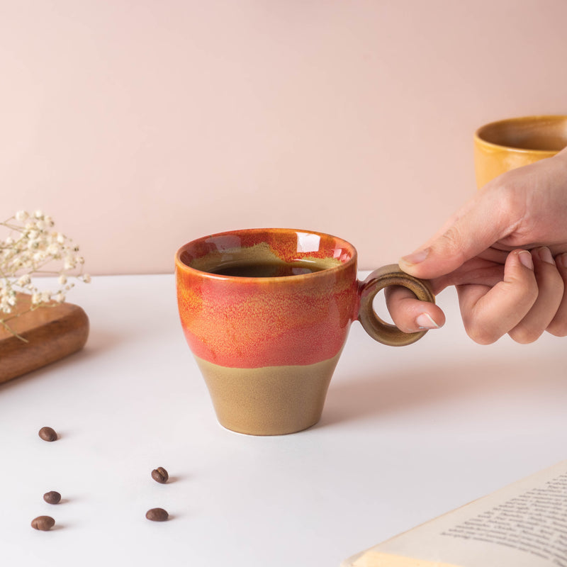 Rustic Bicolour Cup 200 ml- Tea cup, coffee cup, cup for tea | Cups and Mugs for Office Table & Home Decoration