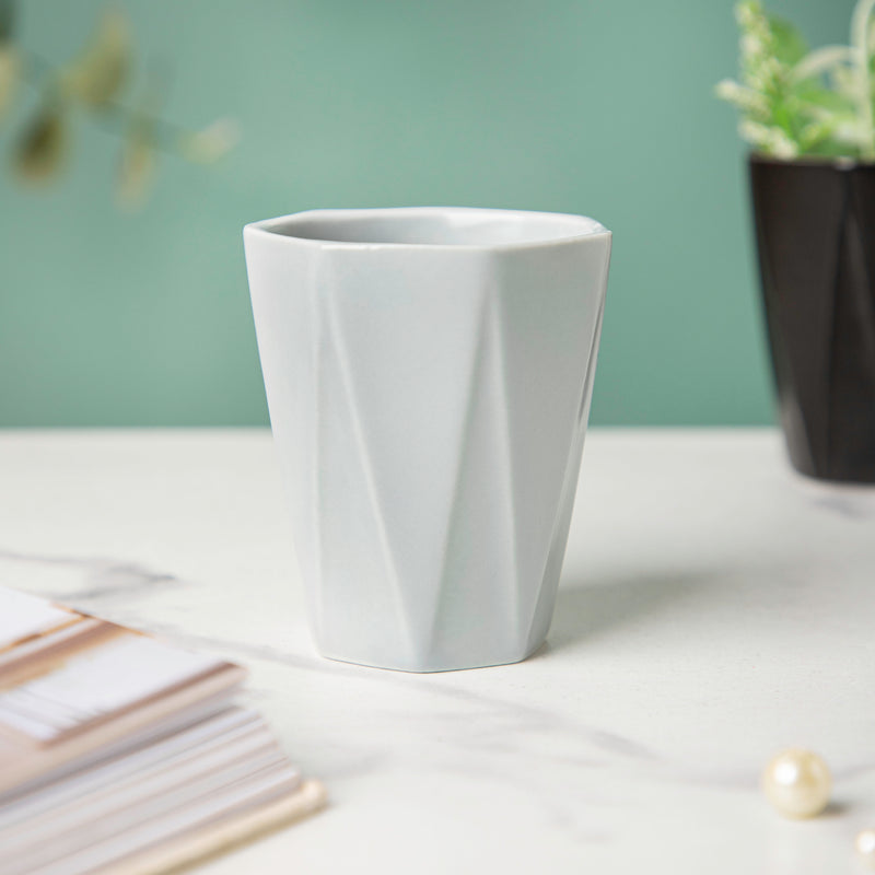 Nordic Grey Textured Ceramic Planter - Plant pot and plant stands | Room decor items