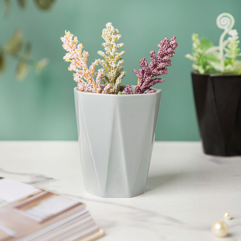 Nordic Textured Ceramic Planter Set Of 3