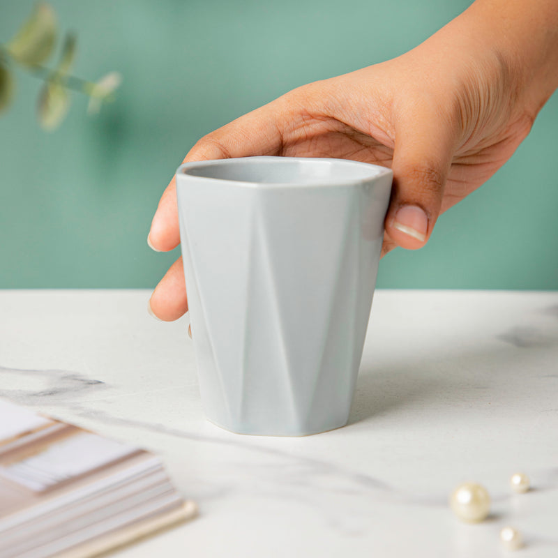 Nordic Grey Textured Ceramic Planter - Plant pot and plant stands | Room decor items