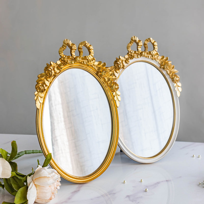 Bow Gold Mirror - Dressing table mirror and makeup vanity mirror online | Room decor items
