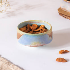 Small Blue Ombre Dip Bowl 100 ml - Bowl, ceramic bowl, dip bowls, chutney bowl, dip bowls ceramic | Bowls for dining table & home decor 