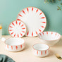 Teardrop Red 21 Piece Dinner Set For 6