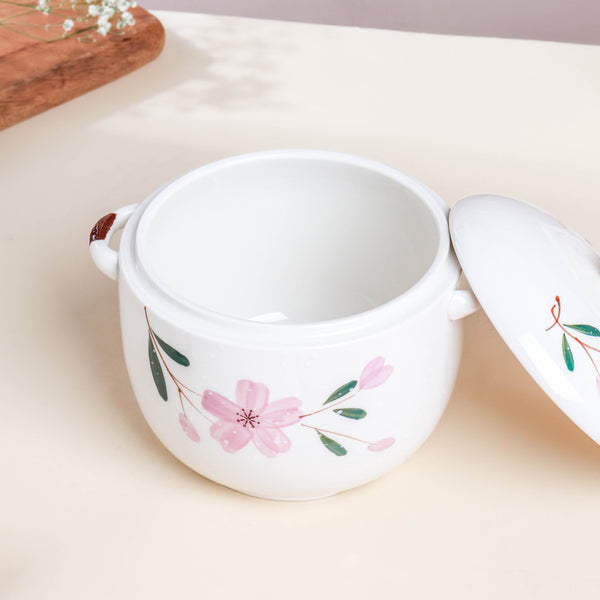 Sakura White Casserole Pot Medium