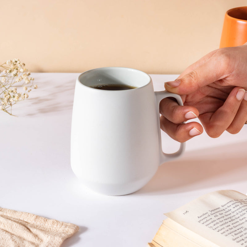 Snow White Round Mug 300 ml- Mug for coffee, tea mug, cappuccino mug | Cups and Mugs for Coffee Table & Home Decor