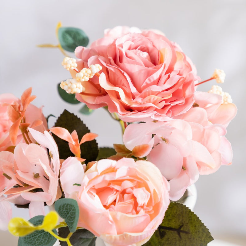 Rose Bouquet Pink - Artificial flower | Flower for vase | Home decor item | Room decoration item