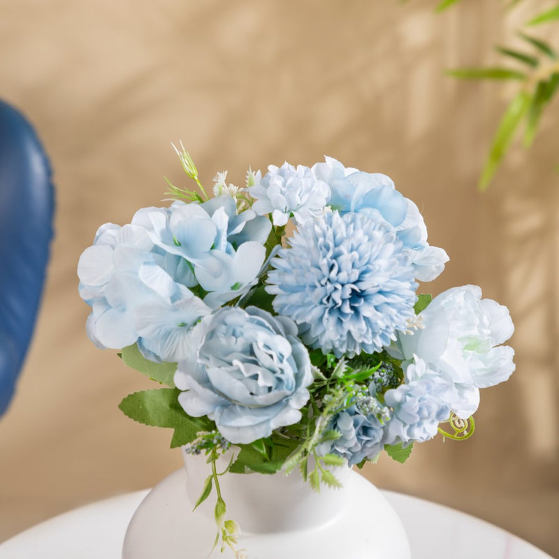 Artificial Flower Bunch Peony Blue - Artificial flower | Home decor item | Room decoration item