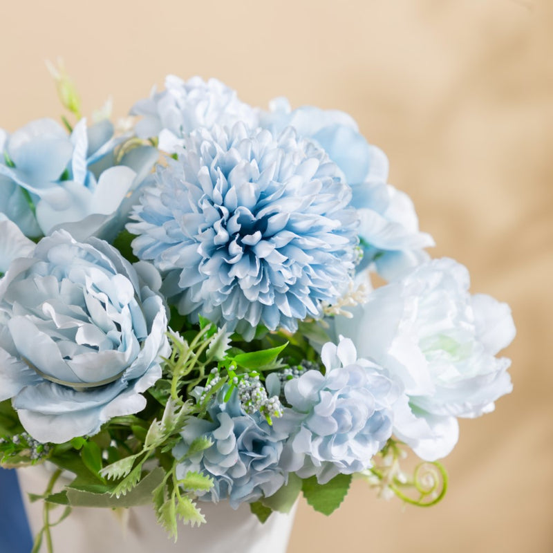 Artificial Flower Bunch Peony Blue - Artificial flower | Home decor item | Room decoration item