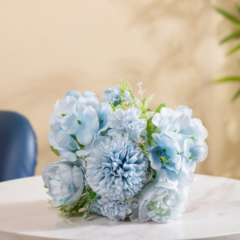 Artificial Flower Bunch Peony Blue - Artificial flower | Home decor item | Room decoration item