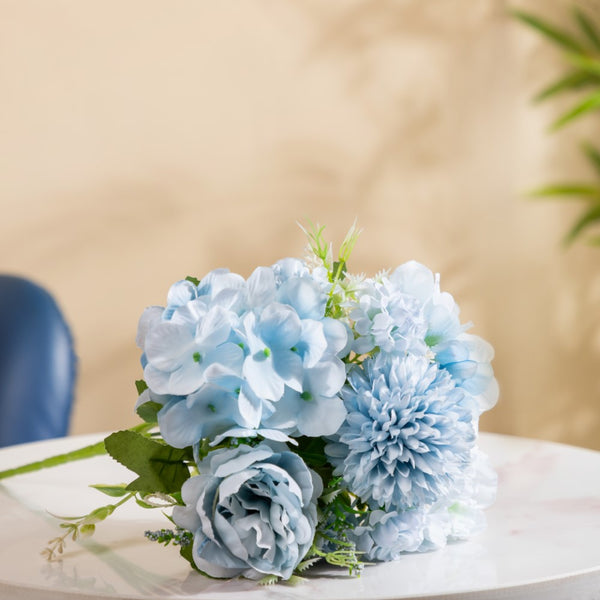 Artificial Flower Bunch Peony Blue - Artificial flower | Home decor item | Room decoration item