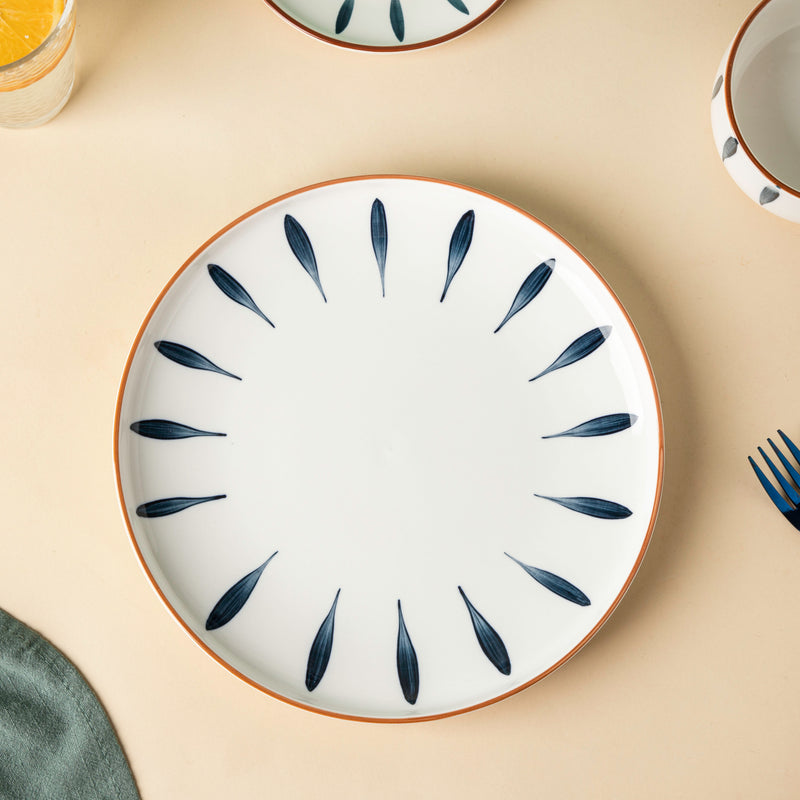 Teardrop Blue 21 Piece Dinner Set For 6