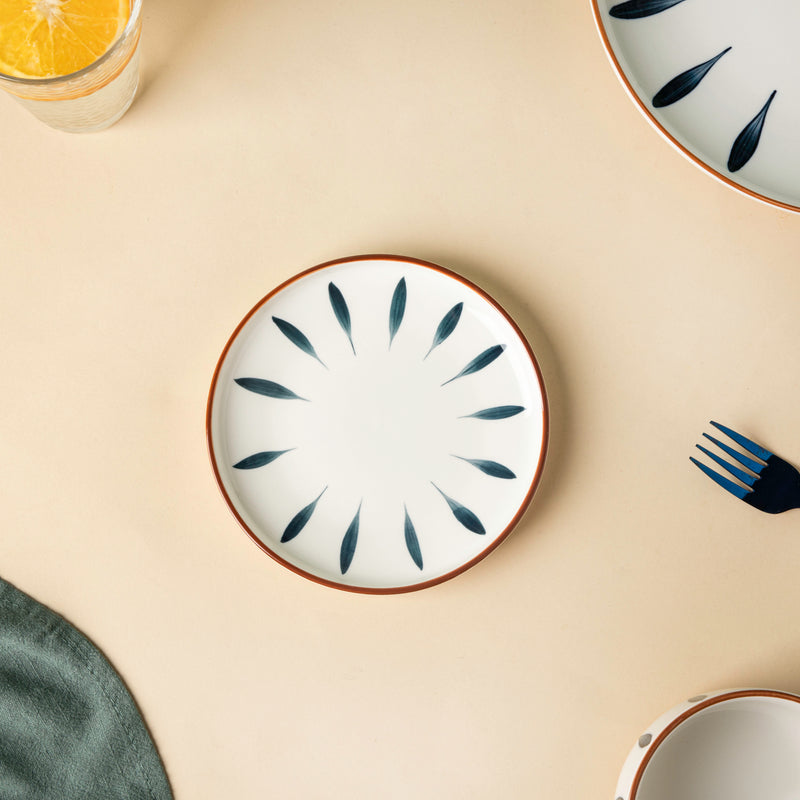 Teardrop Blue 21 Piece Dinner Set For 6