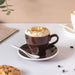 Glazed Ceramic Brown Cup Set 150 ml- Tea cup, coffee cup, cup for tea | Cups and Mugs for Office Table & Home Decoration