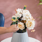 Rose Bouquet White - Artificial flower | Flower for vase | Home decor item | Room decoration item