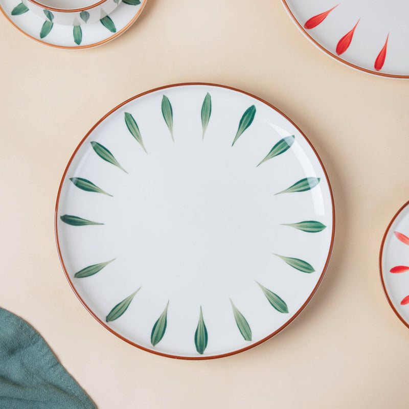 Teardrop Red And Green 22 Piece Dinner Set For 6