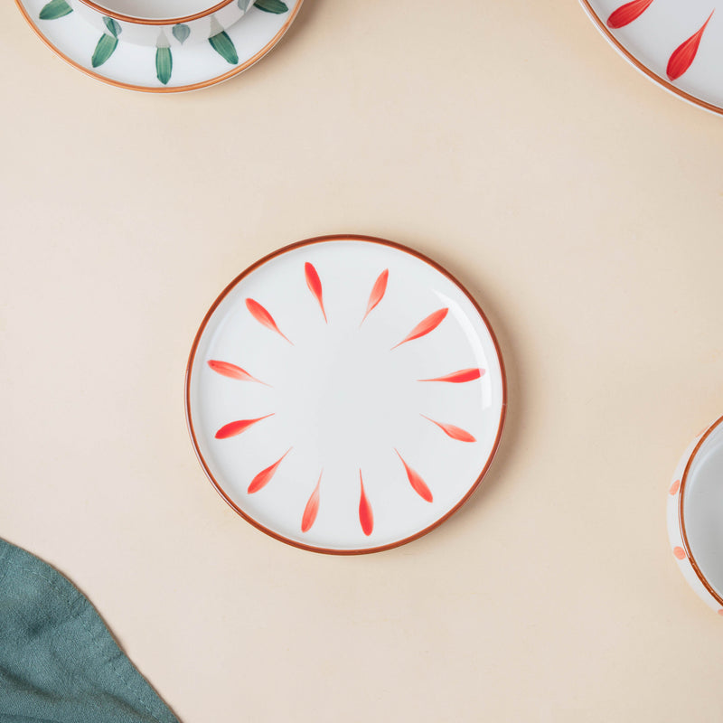 Teardrop Red And Green 22 Piece Dinner Set For 6