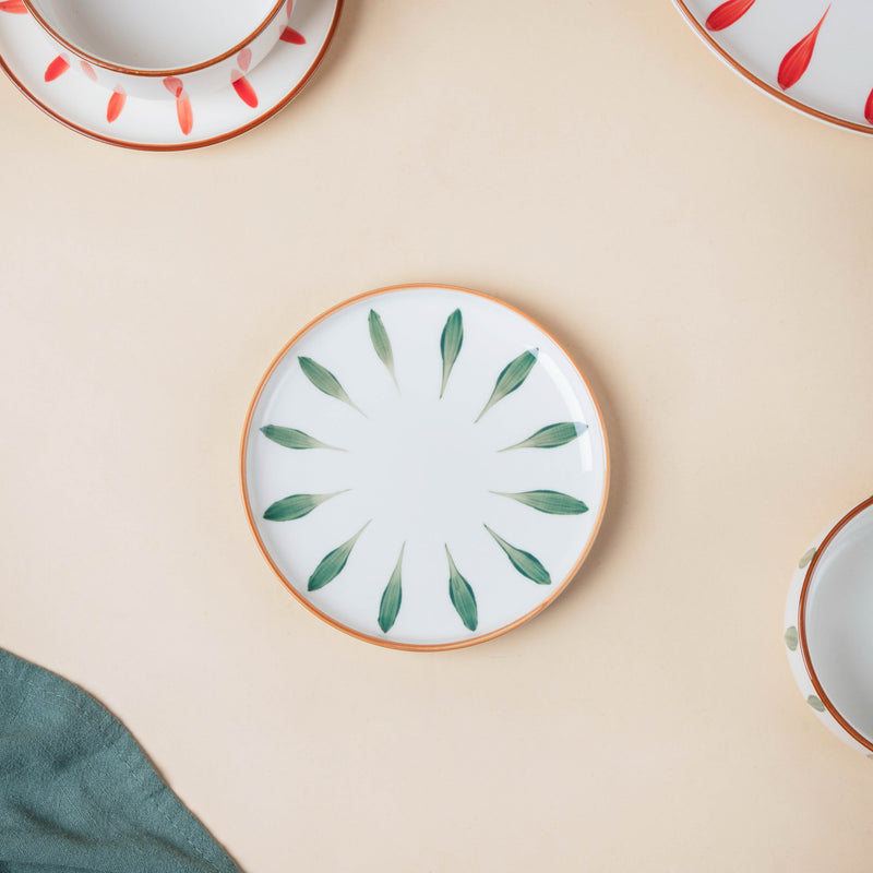 Teardrop Red And Green 22 Piece Dinner Set For 6