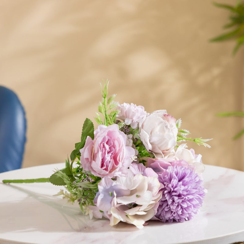Artificial Flower Bunch Peony Purple - Artificial flower | Home decor item | Room decoration item