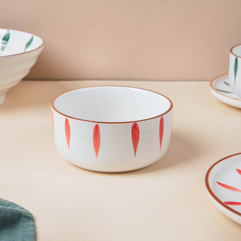 Teardrop Red And Green 22 Piece Dinner Set For 6