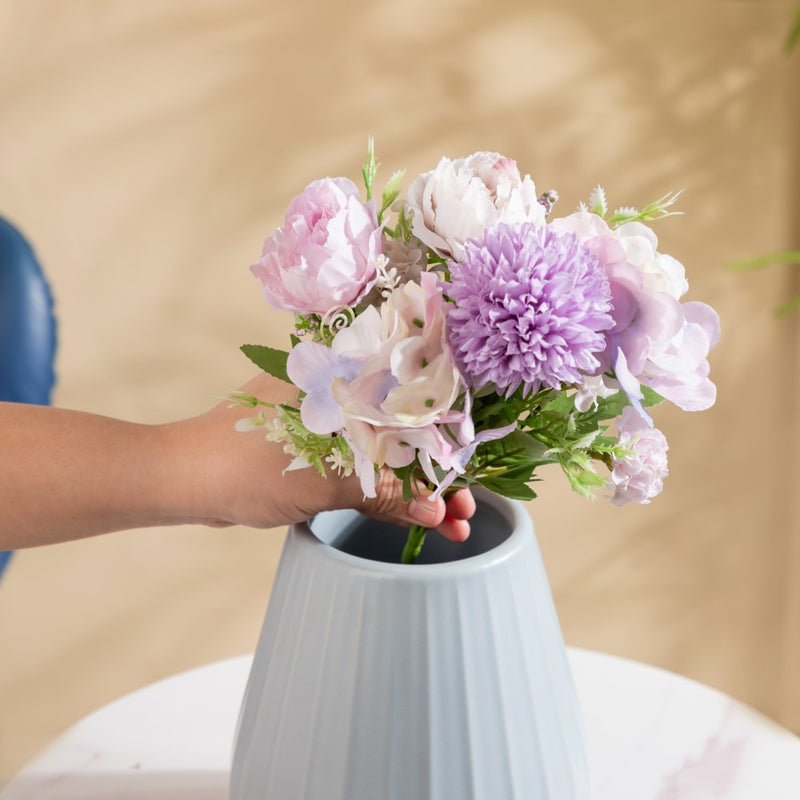Artificial Flower Bunch Peony Purple - Artificial flower | Home decor item | Room decoration item