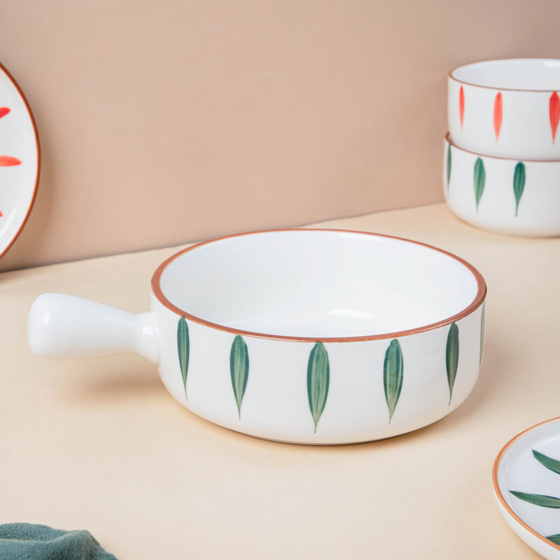 Teardrop Red And Green 22 Piece Dinner Set For 6