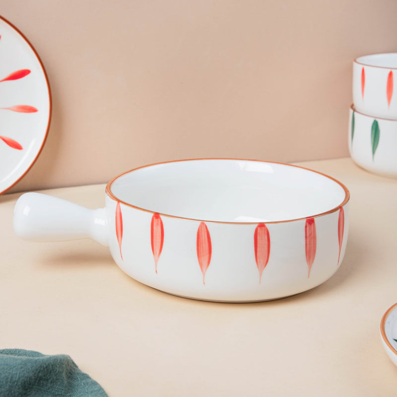 Teardrop Red And Green 22 Piece Dinner Set For 6