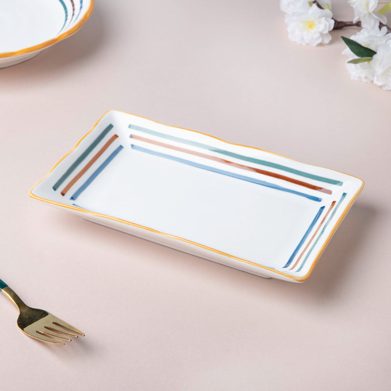Feliz Long Plate - Ceramic platter, serving platter, fruit platter | Plates for dining table & home decor