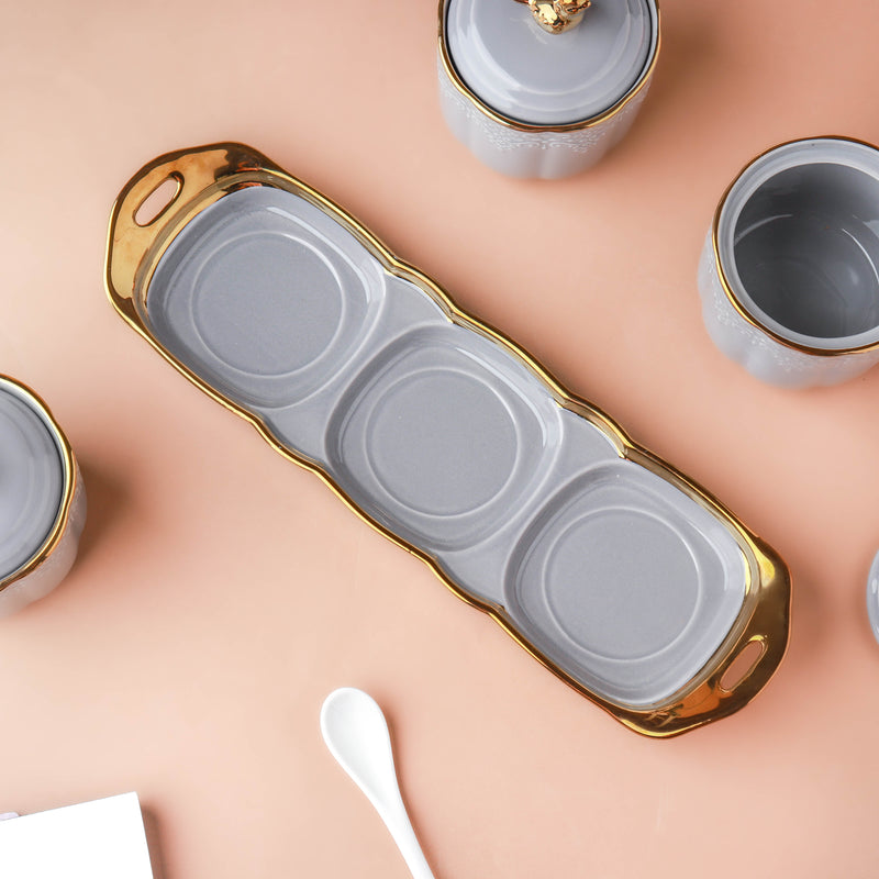 Gray Vintage Spice Jar Set of 3 - Jar