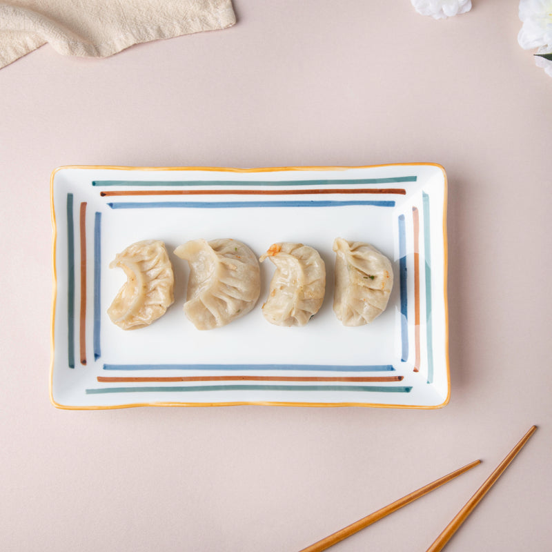 Feliz Long Plate - Ceramic platter, serving platter, fruit platter | Plates for dining table & home decor