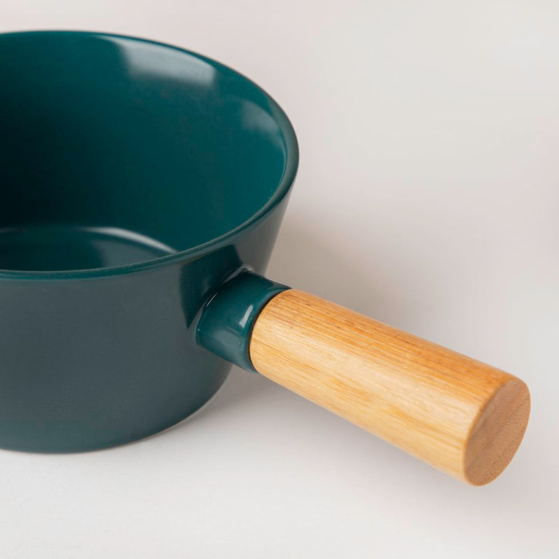 Green Bowl With Handle - Serving bowls, noodle bowl, snack bowl, curry bowl | Bowls for dining & home decor