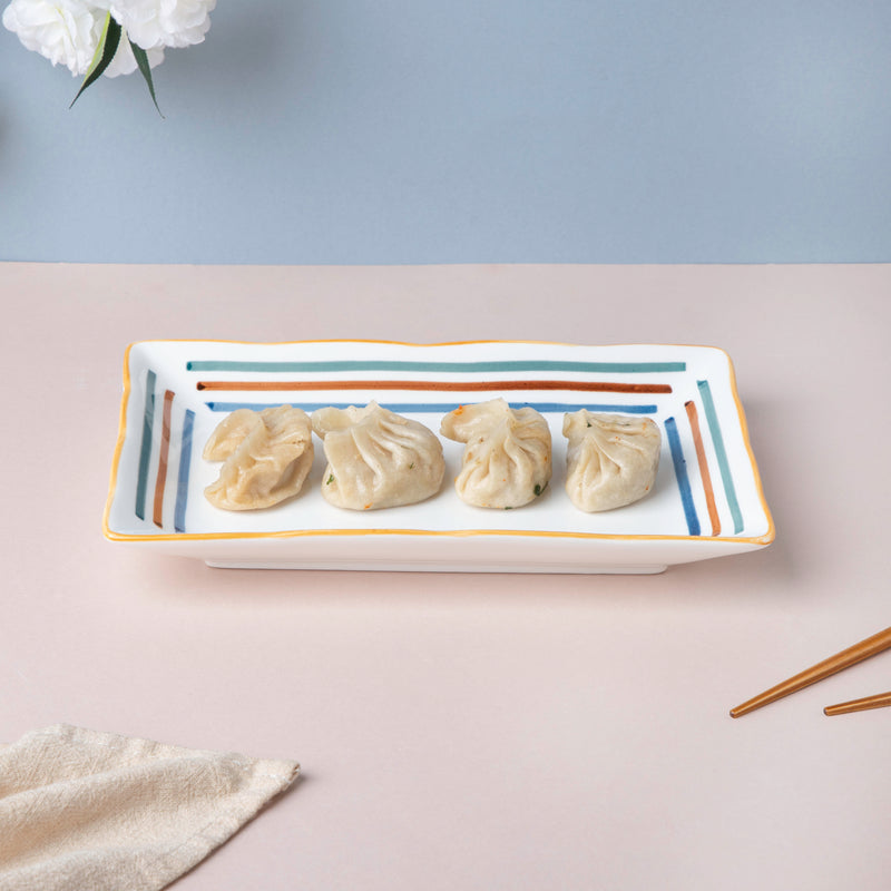 Feliz Long Plate - Ceramic platter, serving platter, fruit platter | Plates for dining table & home decor