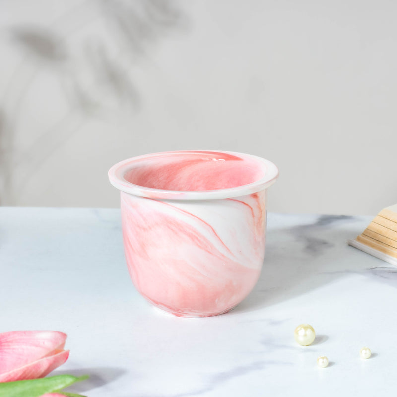 Luxe Ceramic Planter Set of 3 With Stand Pink - Plant pot and plant stands | Room decor items