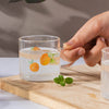 Peach Glass Cups Set of 6 Orange- Tea cup, coffee cup, cup for tea | Cups and Mugs for Office Table & Home Decoration