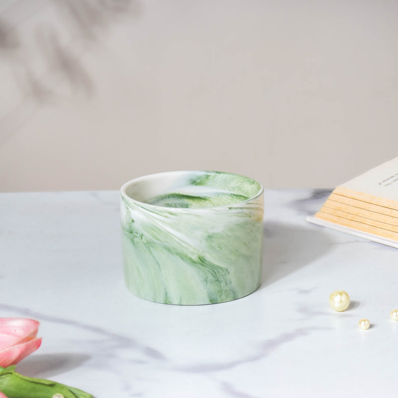 Cacti Frame Marble Ceramic Planter Green - Indoor planters and flower pots | Home decor items