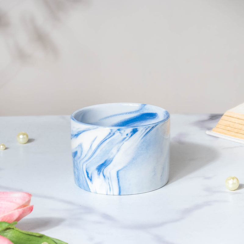 Cacti Frame Marble Ceramic Planter Blue - Indoor planters and flower pots | Home decor items