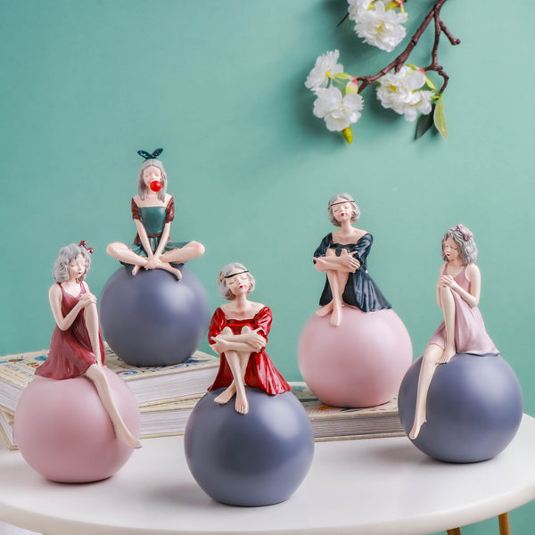 Sitting Girl Decor - Showpiece | Home decor item | Room decoration item