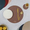 Round Placemat Brown Set of 2