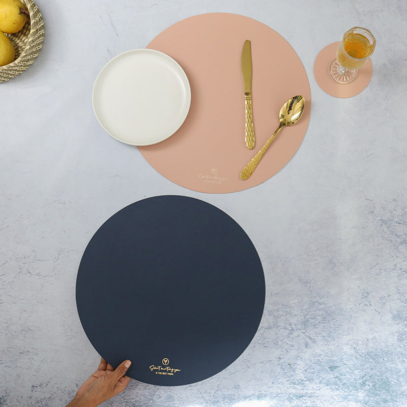 Round Placemat Pink Set of 2