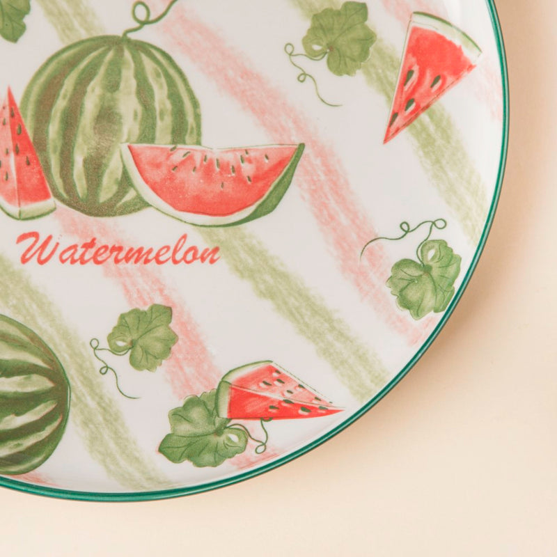 Decorative Watermelon Fruit Plate 10 Inch - Serving plate, snack plate, ceramic dinner plates| Plates for dining table & home decor