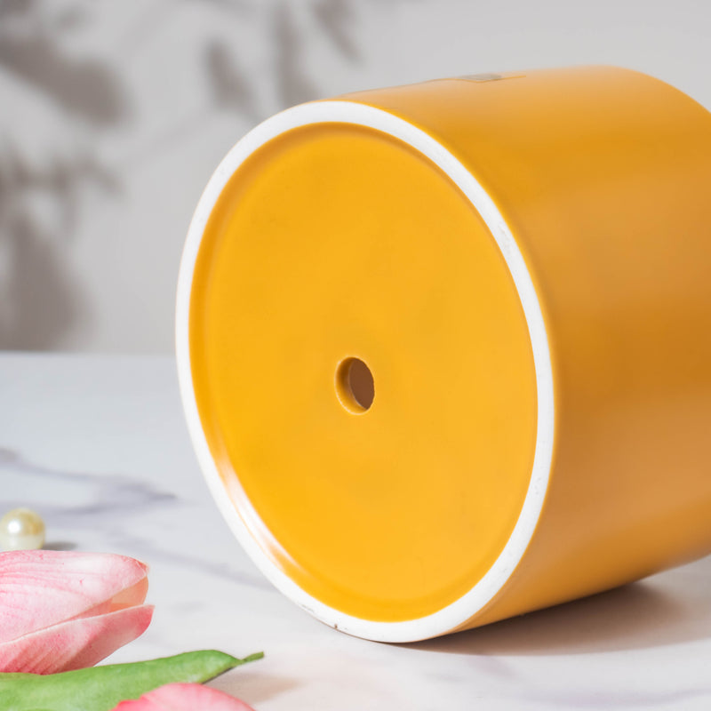 Home Ceramic Planter With Stand Yellow - Indoor planters and flower pots | Home decor items