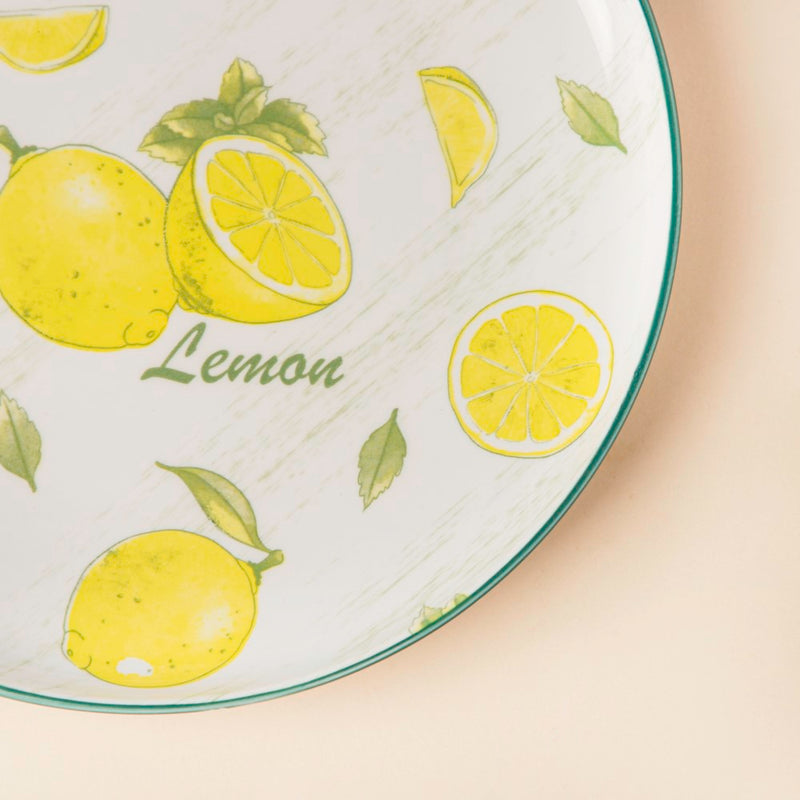 Decorative Lemon Fruit Plate 10 Inch - Serving plate, snack plate, ceramic dinner plates| Plates for dining table & home decor
