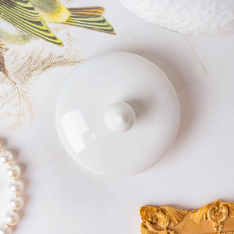 Serena White Truffle Floral Sugar Pot Small 200 ml - Jar