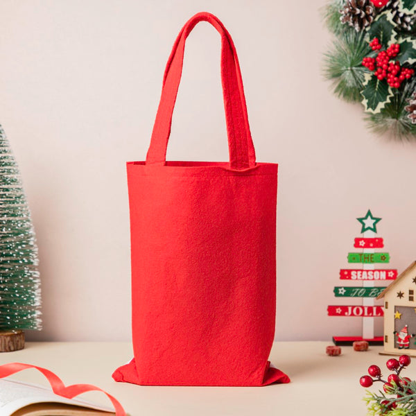 Reindeer Christmas Tote Bag Red