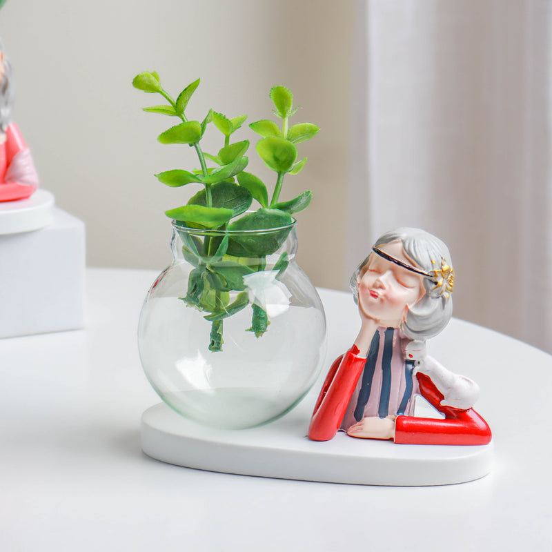 Vintage Figure Vase - Showpiece | Home decor item | Room decoration item