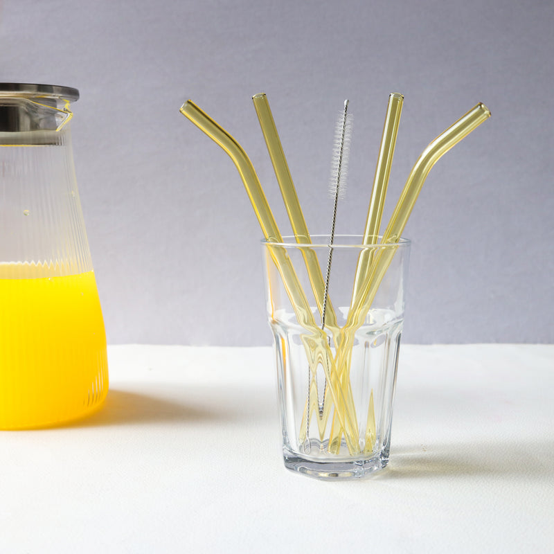 Glass Drinking Straw Set of 4