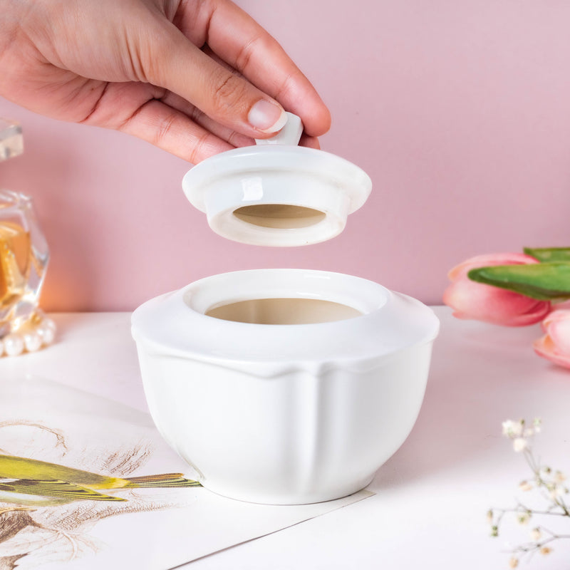 Serena White Truffle Sugar Cube Pot 300 ml - Jar