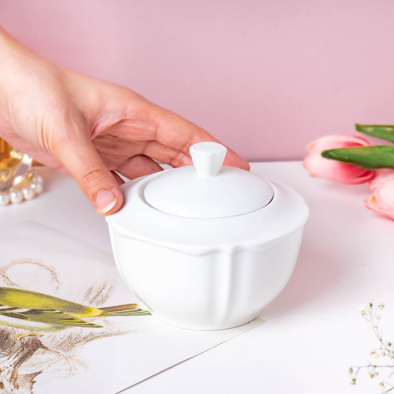 Serena White Truffle Sugar Cube Pot 300 ml - Jar