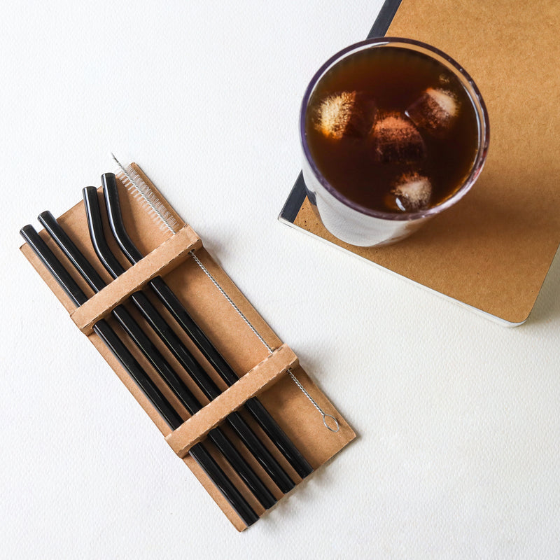 Reusable Glass Straw Set of 4