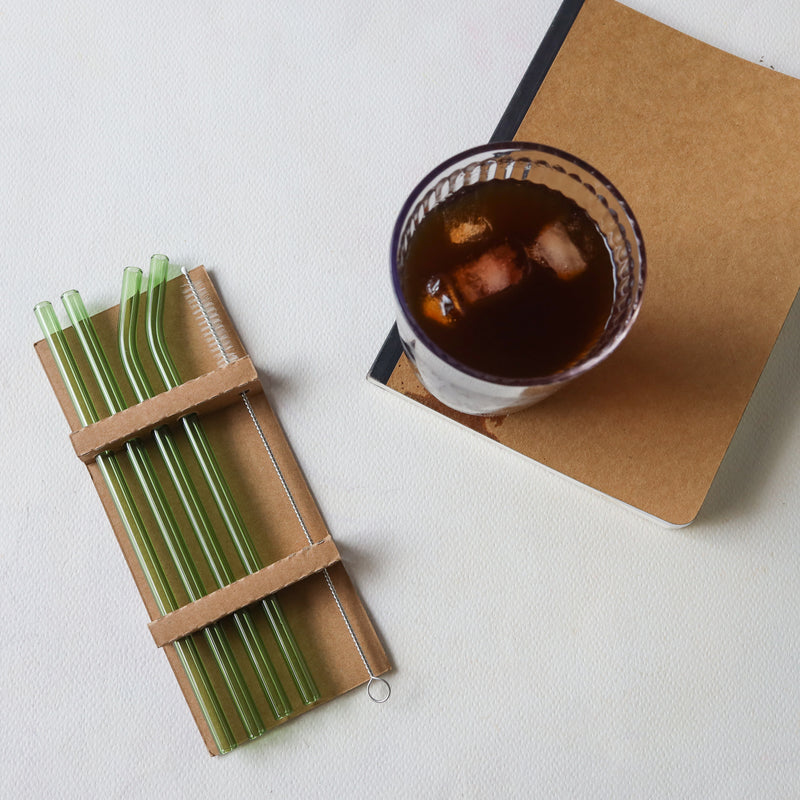 Glass Drinking Straw Set of 4